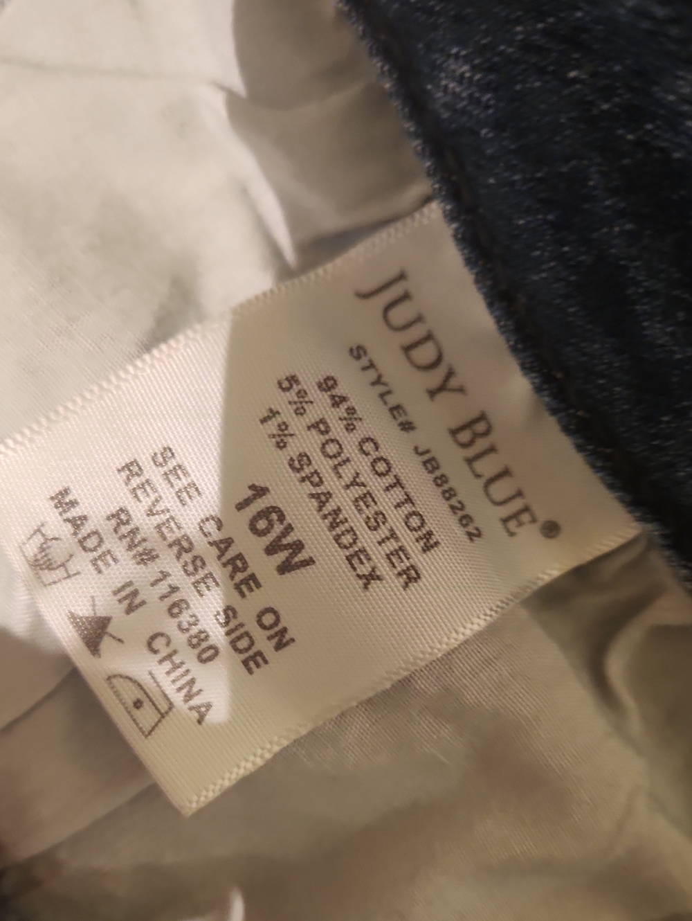 ❤️ NWOT! JUDY BLUE RELAXED HIGH RISE SKINNY ANKLE JEANS, 16W (33 WOMAN) - Picture 7 of 10